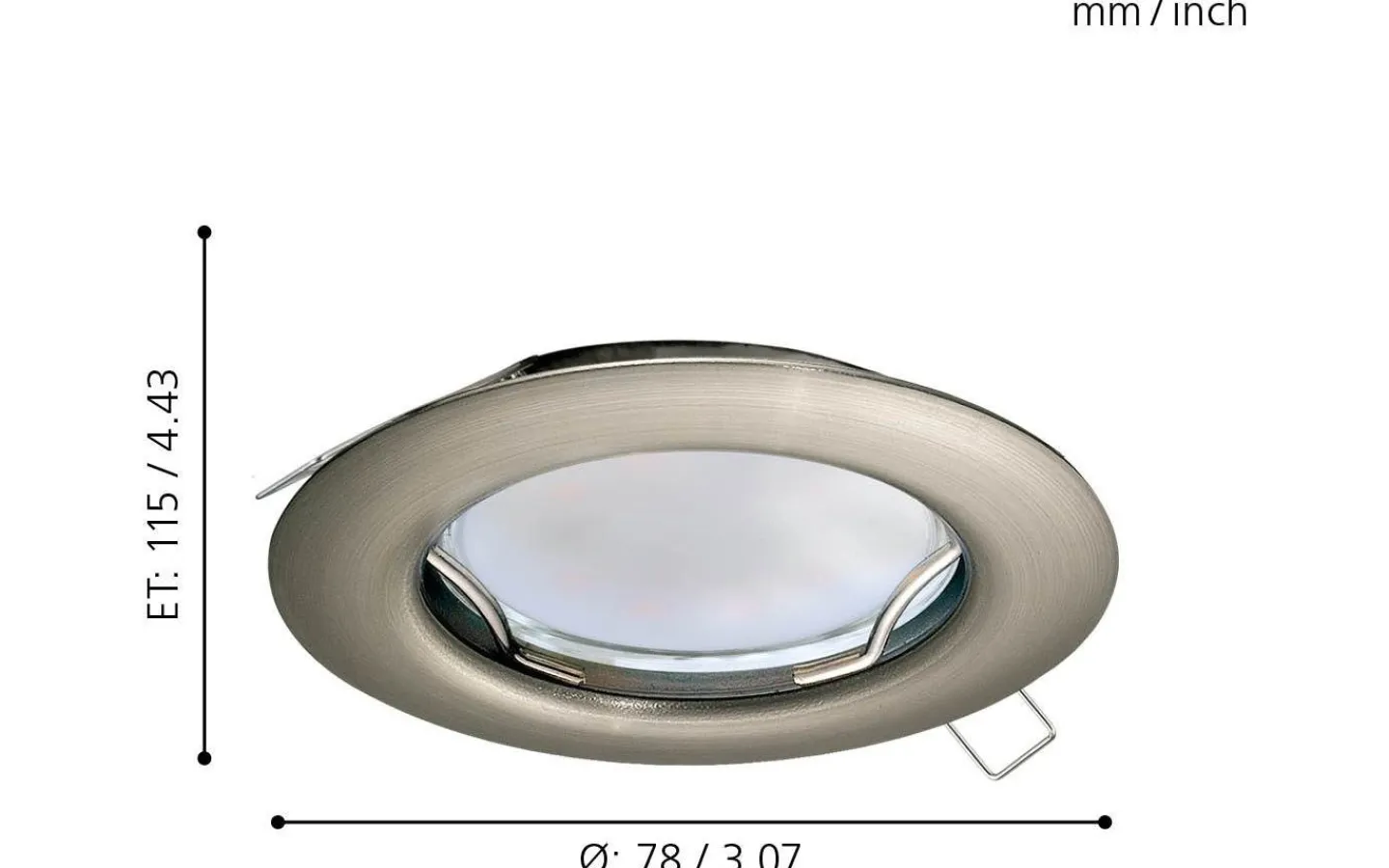 Spotlights Med Utbytbar Ljuskälla < Eglo Peneto Spotlight 3-Pack GU10 LED 3000K 3x2,8W Nickel