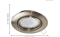 Spotlights Med Utbytbar Ljuskälla-Eglo Peneto Spotlight 3-Pack GU10 LED 3000K 3x4,6W Nickel
