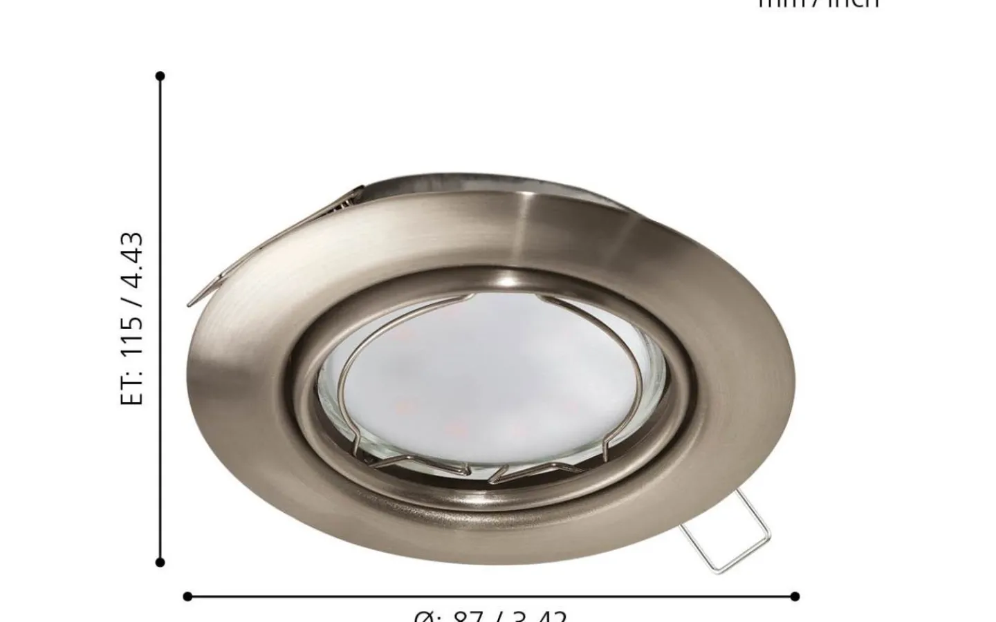 Spotlights Med Utbytbar Ljuskälla-Eglo Peneto Spotlight 3-Pack GU10 LED 3000K 3x4,6W Nickel