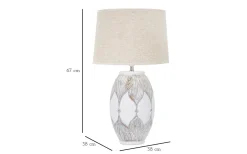 Bordslampor-Mauro Ferretti Perfect Bordslampa 67cm Vit/Beige