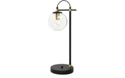 Sovrum|Bordslampor-Hallbergs Perla 1 Bordslampa 60cm E14 Mässing/Svart
