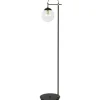 Golvlampor-Hallbergs Perla Golvlampa 155cm Mässing/Svart