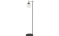 Golvlampor-Hallbergs Perla Golvlampa 155cm Mässing/Svart