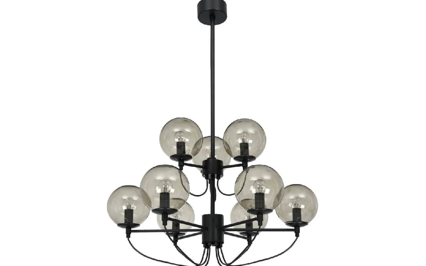 Kök & Matplats|Stora Taklampor Ø70-150 Cm < Hallbergs Perla 9 Taklampa 95cm Black Edition