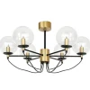 Hall & Trappa|Sovrum-Hallbergs Perla 6 Taklampa 78cm 6L Mässing