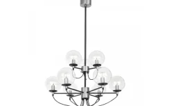 Kök & Matplats|Stora Taklampor Ø70-150 Cm-Hallbergs Perla 9 Taklampa 95cm Silver