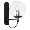 Vardagsrum|Hall & Trappa < Hallbergs Perla 1 Vägglampa E14 Silver/Svart