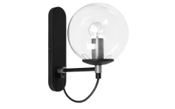 Vardagsrum|Hall & Trappa < Hallbergs Perla 1 Vägglampa E14 Silver/Svart