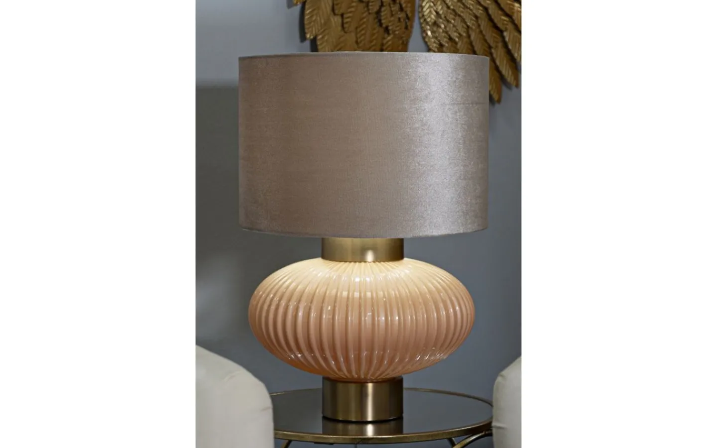 Bordslampor-Mauro Ferretti Perly Bordslampa 49cm Beige/Grå