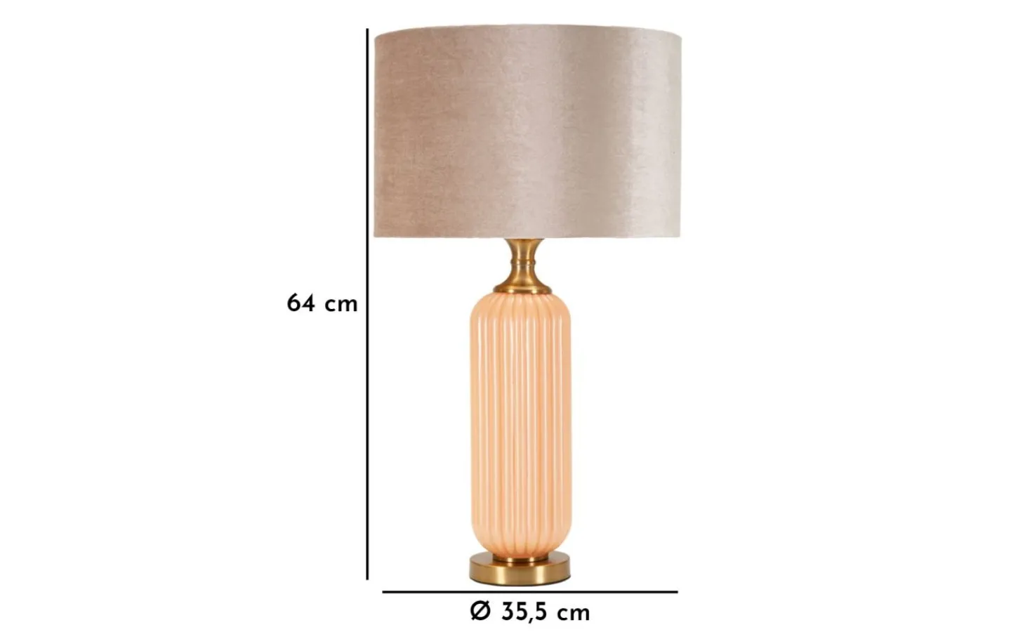 Bordslampor-Mauro Ferretti Perly Bordslampa 64cm Beige/Grå