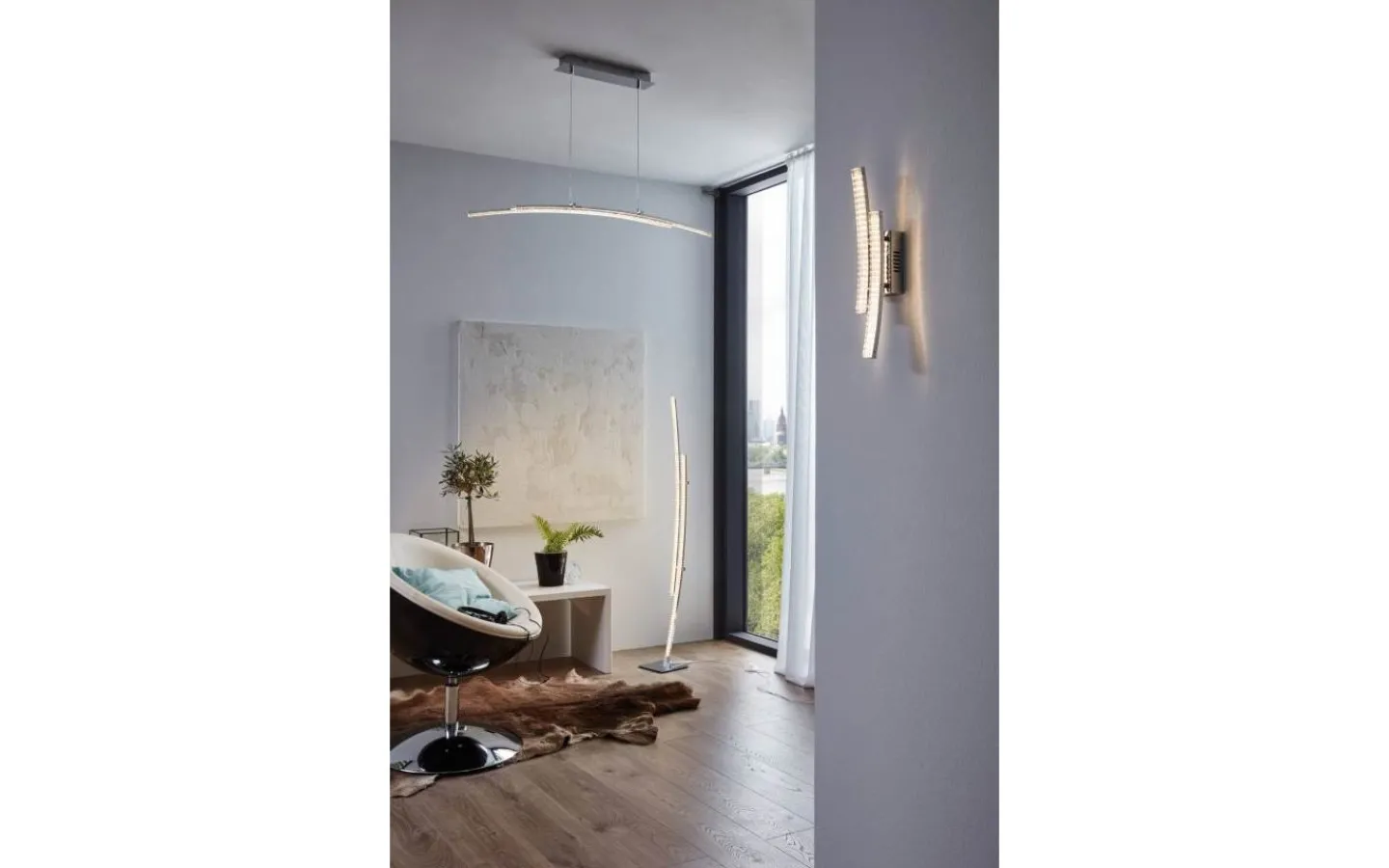 Plafonder < Eglo Pertini Plafond 33cm LED 3000K 6,6W Krom