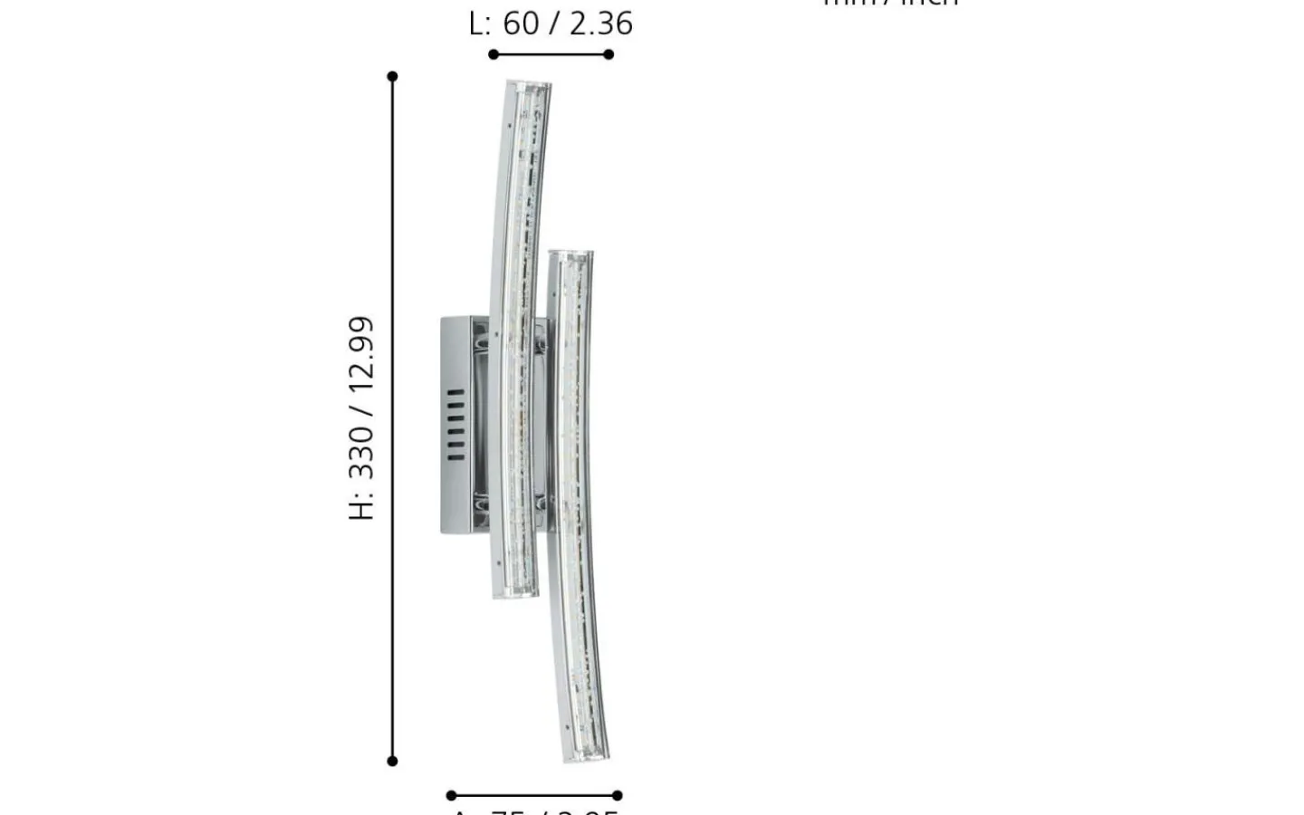 Plafonder < Eglo Pertini Plafond 33cm LED 3000K 6,6W Krom