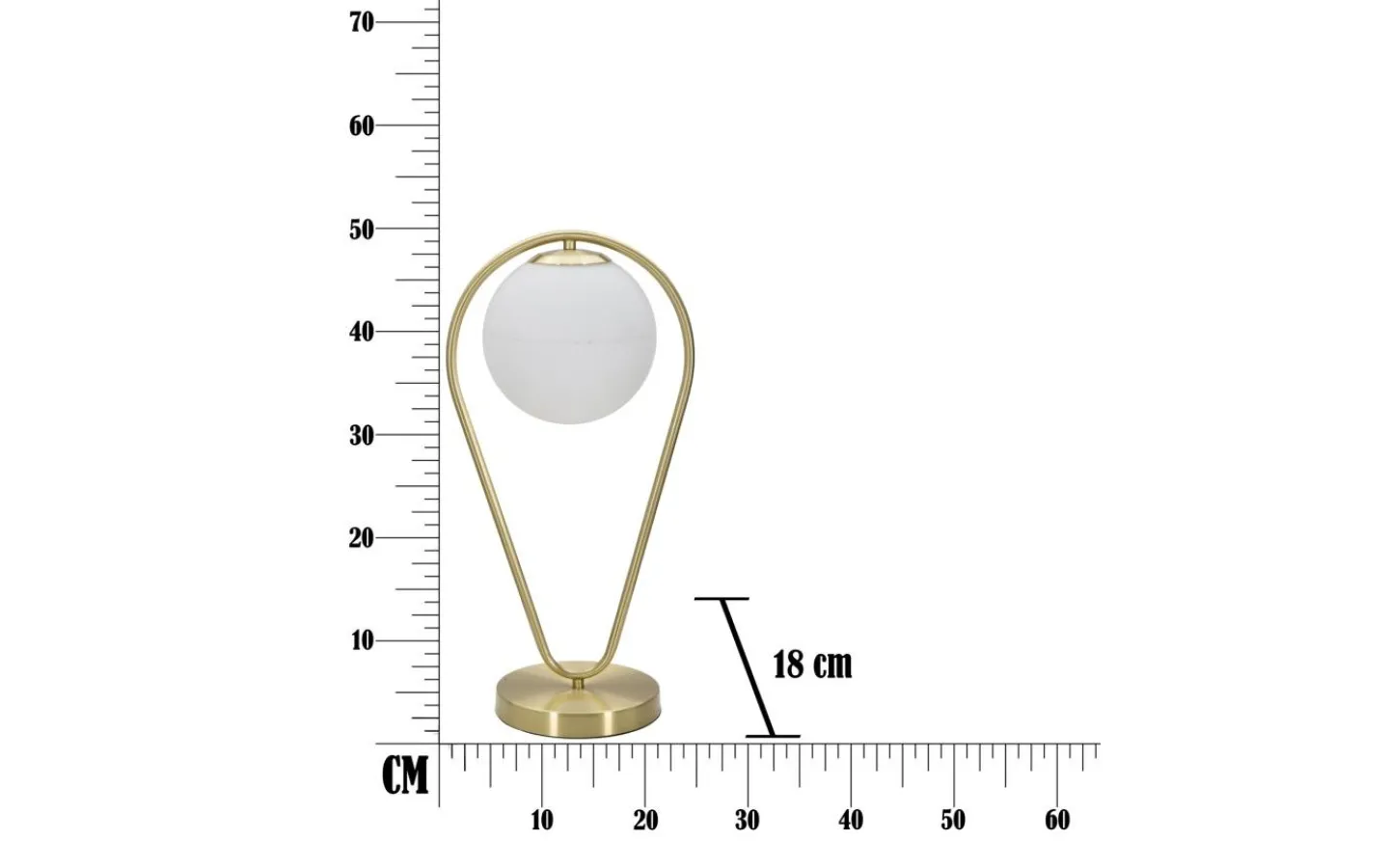 Bordslampor-Mauro Ferretti Piccolo Bordslampa 50cm Guld
