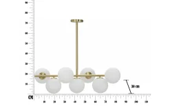 Avlånga Taklampor-Mauro Ferretti Piccolo Taklampa 81cm Guld