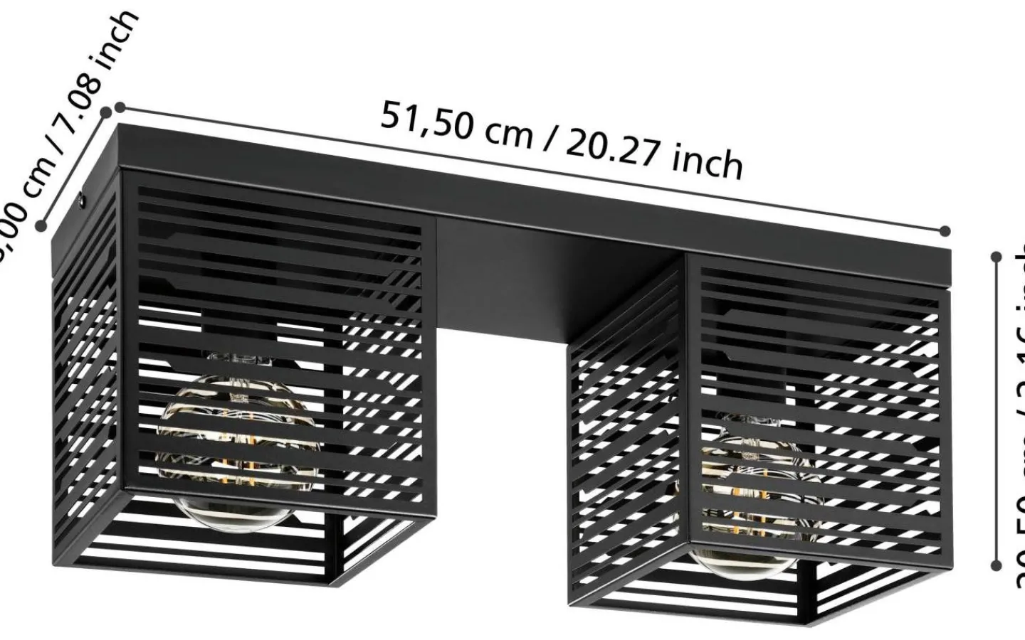 Plafonder < Eglo Piedritas Plafond 51,5cm Svart