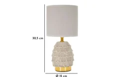 Bordslampor-Mauro Ferretti Pigny Bordslampa 30,5cm Ljusgrå
