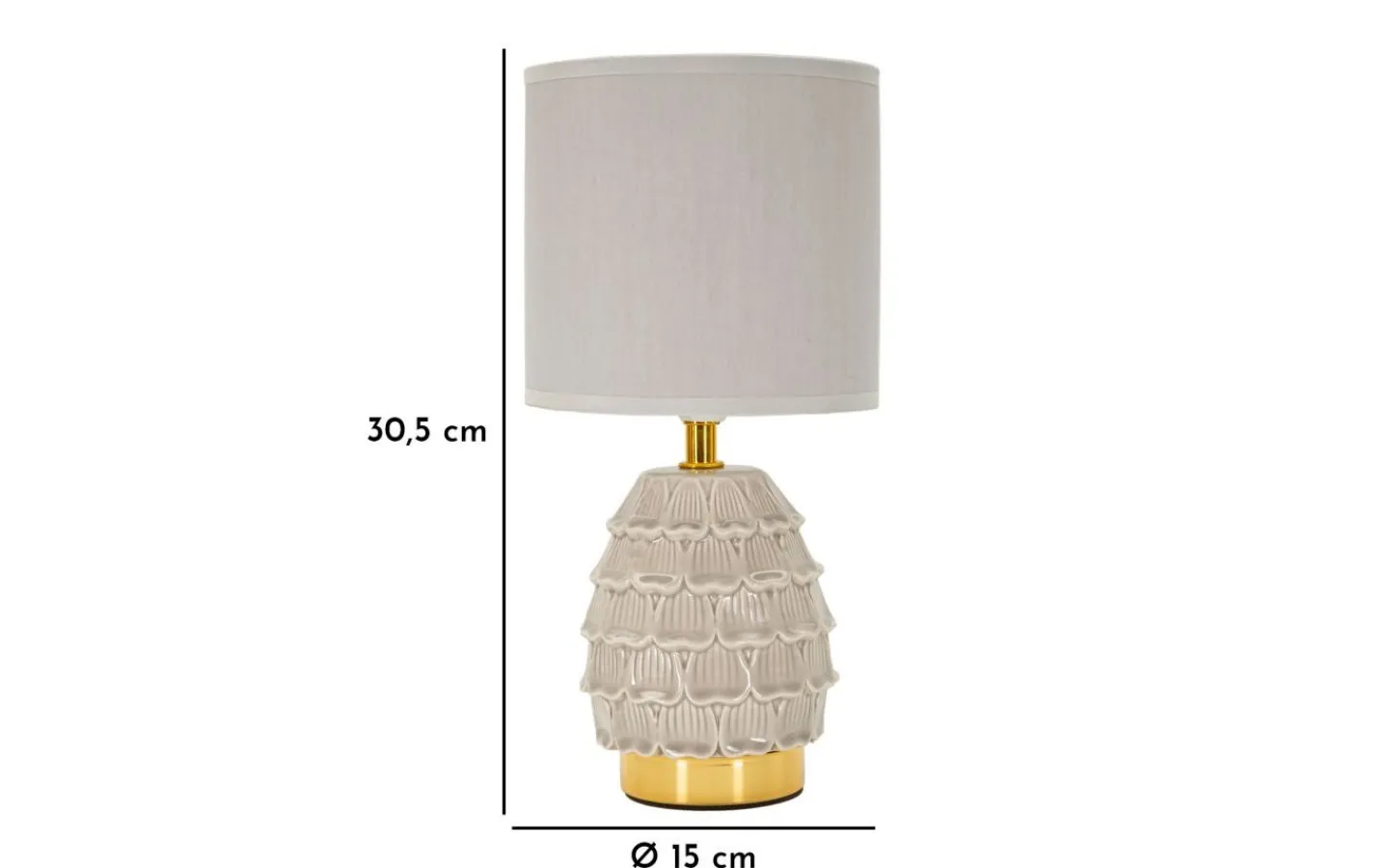 Bordslampor-Mauro Ferretti Pigny Bordslampa 30,5cm Ljusgrå