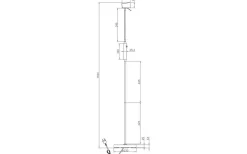 Golvläslampor-Aneta Pilot Golvlampa 135cm Antik