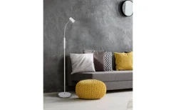 Golvläslampor-Aneta Pilot Golvlampa 135cm Vit/Krom