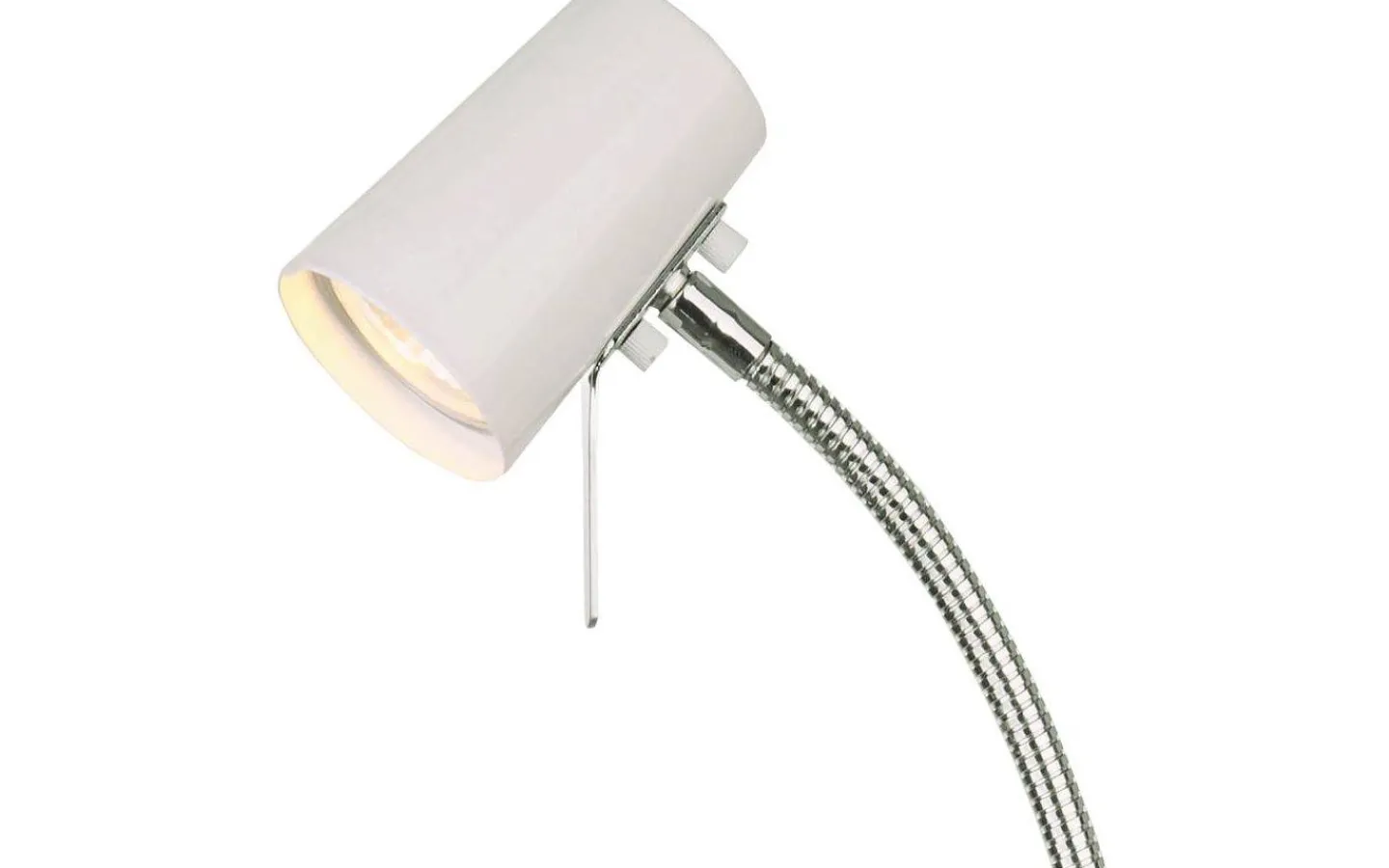 Golvläslampor-Aneta Pilot Golvlampa 135cm Vit/Krom