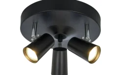 Runda Takspotlights|Takspot Med 3 Lampor < Aneta Pilot Takspotlight 25cm 3L Svart