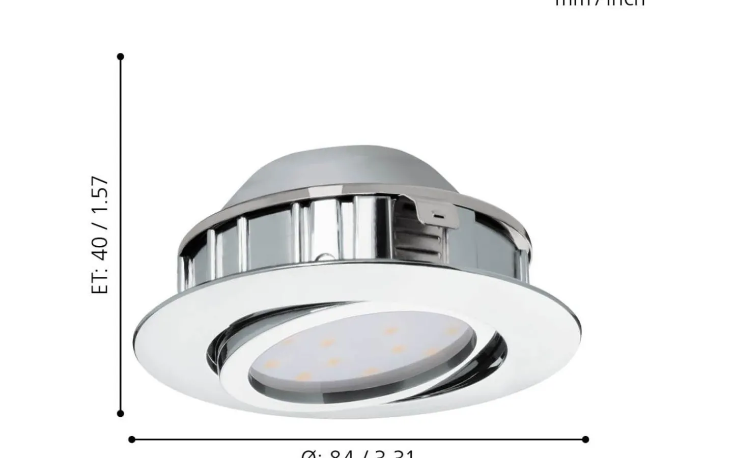 230V Led Spotlights < Eglo Pineda Spotlight LED 3000K 5,5W Krom
