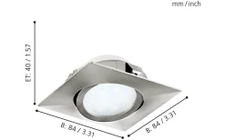 230V Led Spotlights < Eglo Pineda Spotlight LED 3000K 4,9W Nickel