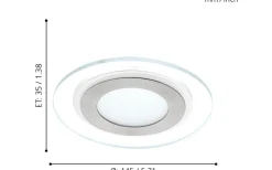 230V Led Spotlights-Eglo Pineda Spotlight LED 3000K 11W Nickel/Vit