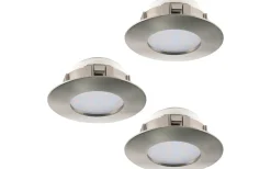 230V Led Spotlights < Eglo Pineda Spotlight 3-Pack LED 3000K 3x4,9W Nickel IP44