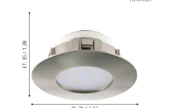 230V Led Spotlights < Eglo Pineda Spotlight 3-Pack LED 3000K 3x4,9W Nickel IP44