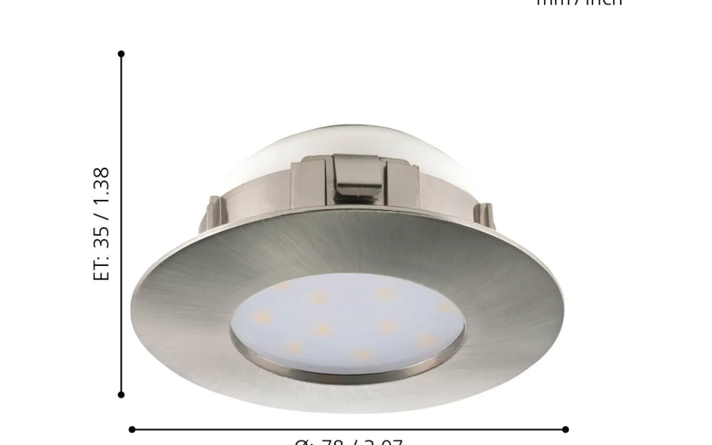 230V Led Spotlights < Eglo Pineda Spotlight 3-Pack LED 3000K 3x4,9W Nickel IP44