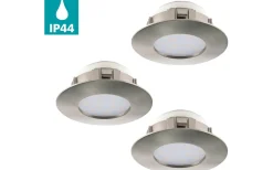 230V Led Spotlights < Eglo Pineda Spotlight 3-Pack LED 3000K 3x4,9W Nickel IP44