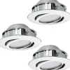 230V Led Spotlights < Eglo Pineda Spotlight 3-Pack LED 3000K 3x5,5W Krom