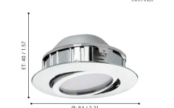 230V Led Spotlights < Eglo Pineda Spotlight 3-Pack LED 3000K 3x5,5W Krom