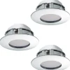 230V Led Spotlights < Eglo Pineda Spotlight 3-Pack LED 3000K 3x4,9W Krom IP44