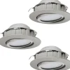 230V Led Spotlights-Eglo Pineda Spotlight 3-Pack LED 3000K 3x4,9W Nickel