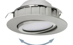 230V Led Spotlights-Eglo Pineda Spotlight 3-Pack LED 3000K 3x4,9W Nickel