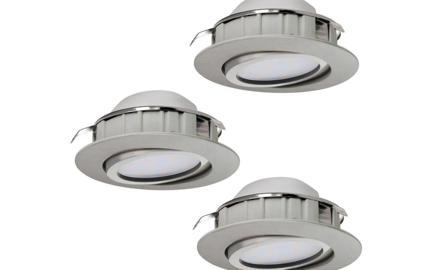 230V Led Spotlights < Eglo Pineda Spotlight 3-Pack LED 3000K 3x5,5W Nickel