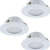 230V Led Spotlights-Eglo Pineda Spotlight 3-Pack LED 3000K 3x4,9W Vit IP44
