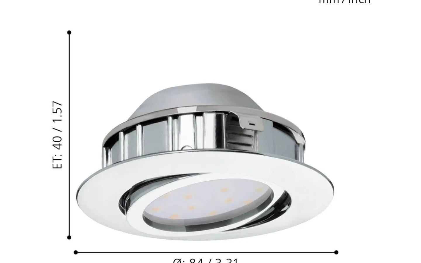 230V Led Spotlights-Eglo Pineda Spotlight 3-Pack LED 3000K 3x4,9W Krom