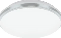 Badrumslampor Tak < Eglo Pinetto Plafond 34cm LED 4000K 15,6W Vit/Krom IP44