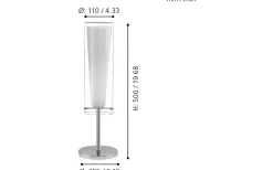 Bordslampor < Eglo Pinto Bordslampa 50cm Opal/Krom