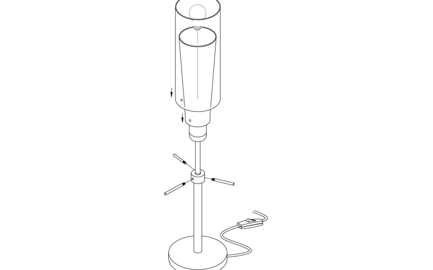 Bordslampor < Eglo Pinto Bordslampa 50cm Opal/Krom