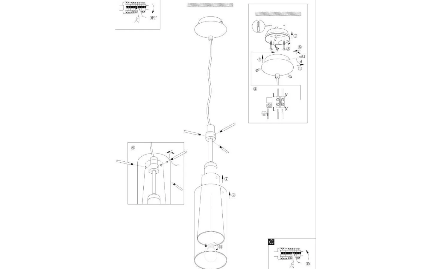 Fönsterlampor < Eglo Pinto Fönsterlampa 11cm Smoke
