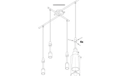 Stora Taklampor Ø70-150 Cm-Eglo Pinto Gold Taklampa 91cm Guld