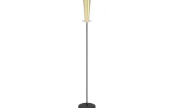 Golvlampor-Eglo Pinto Golvlampa 147cm Svart/Guld