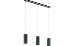 Avlånga Taklampor-Eglo Pinto Textil Taklampa 82cm Grå