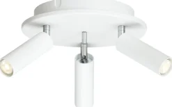 Runda Takspotlights|Takspot Med 3 Lampor-Herstal Pipeline Takspotlight Ø20cm 3L Mattvit