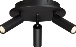 Runda Takspotlights|Takspot Med 3 Lampor < Herstal Pipeline Takspotlight Ø20cm 3L Mattsvart