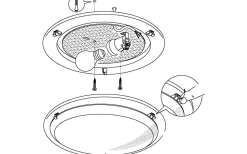 Plafonder < Eglo Planet Plafond 29cm Guld